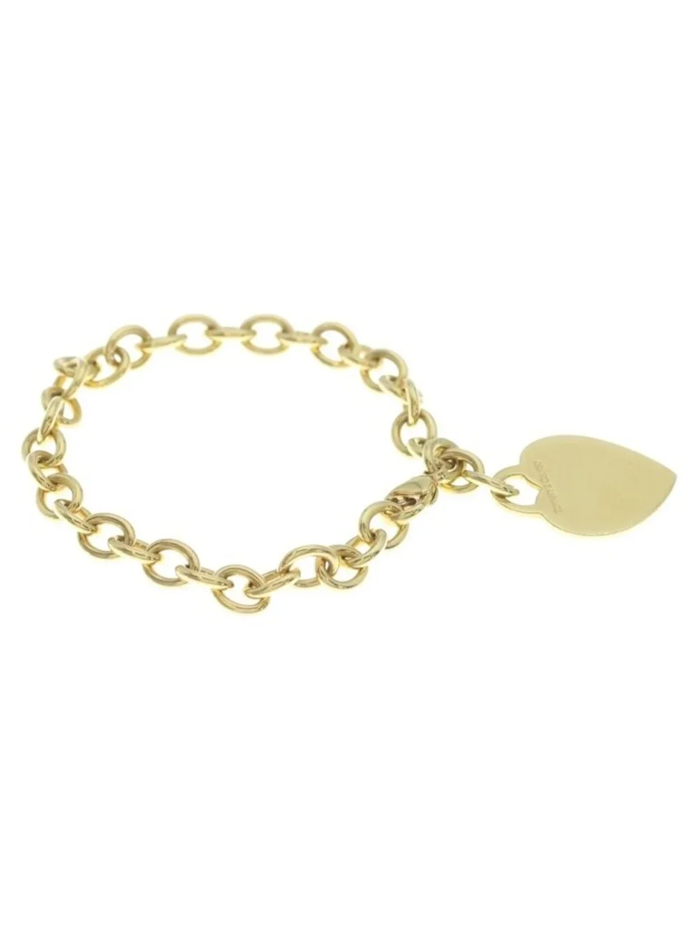 Tiffany & Co 18k Yellow Gold Return to Tiffany Heart Tag Chain Bracelet
